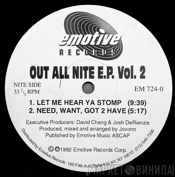 Jovonn - Out All Nite E.P. Vol. 2