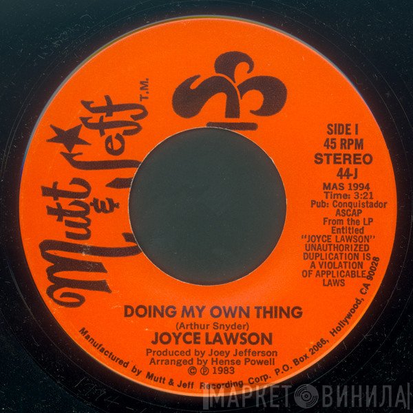 Joyce Lawson - Doing My Own Thing