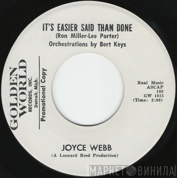 Joyce Webb - It's Easier Said Than Done