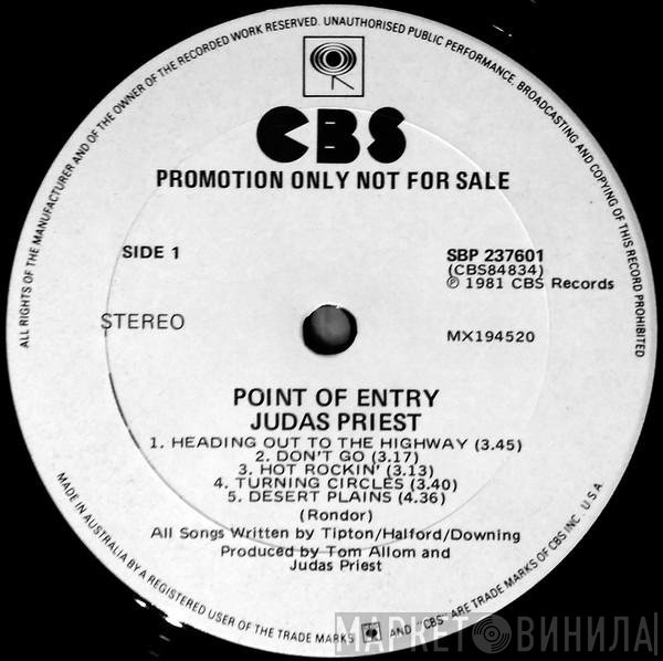 Judas Priest  - Point Of Entry