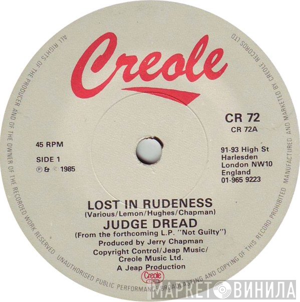 Judge Dread  - Lost In Rudeness