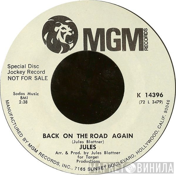 Jules Blattner - Back On The Road Again / Buckwater Blue