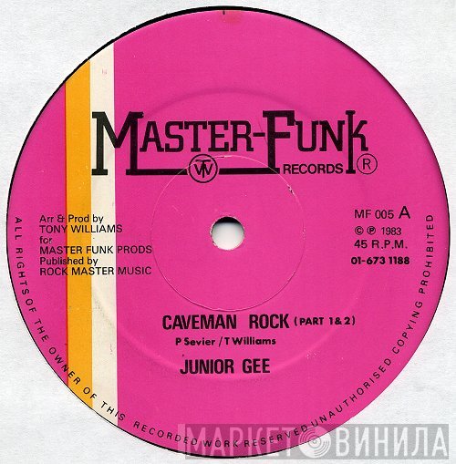 Junior Gee, Funk Masters - Caveman Rock / Scratch The Rock
