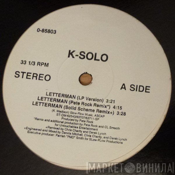 K-Solo  - Letterman