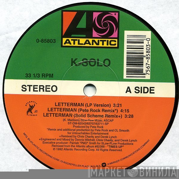 K-Solo - Letterman