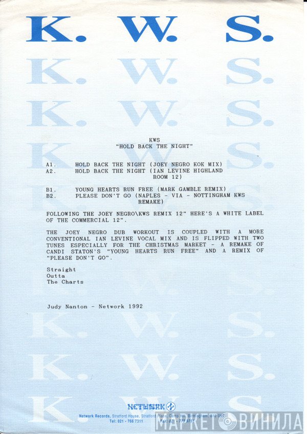 K.W.S. - Hold Back The Night