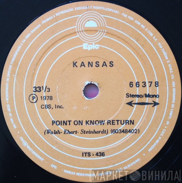 Kansas   - Point Of Know Return / Dust In The Wind