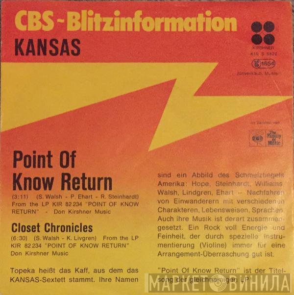 Kansas   - Point Of Know Return