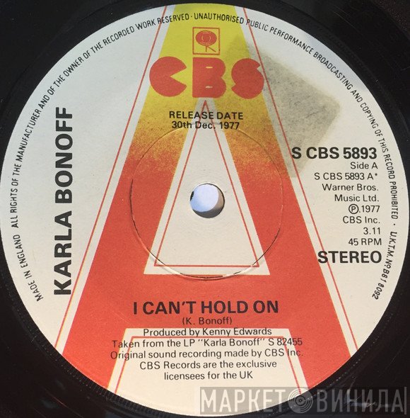 Karla Bonoff - I Can't Hold On