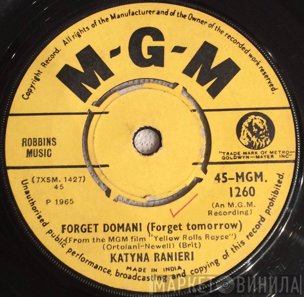 Katyna Ranieri - Forget Domani / Now And Then