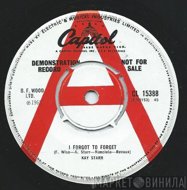 Kay Starr  - I Forgot To Forget
