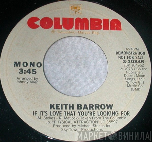 Keith Barrow - If It's Love That You're Looking For