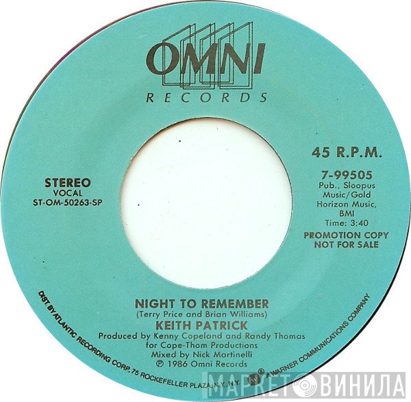 Keith Patrick - Night To Remember