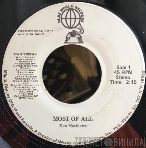 Ken Matthews  - Most Of All