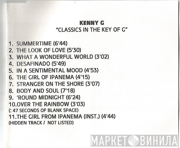 Kenny G  - Classics In The Key Of G