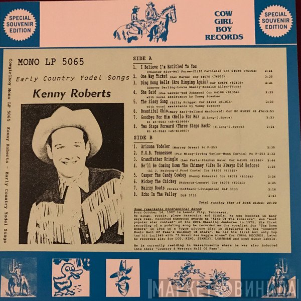 Kenny Roberts  - Early Country Yodel Songs