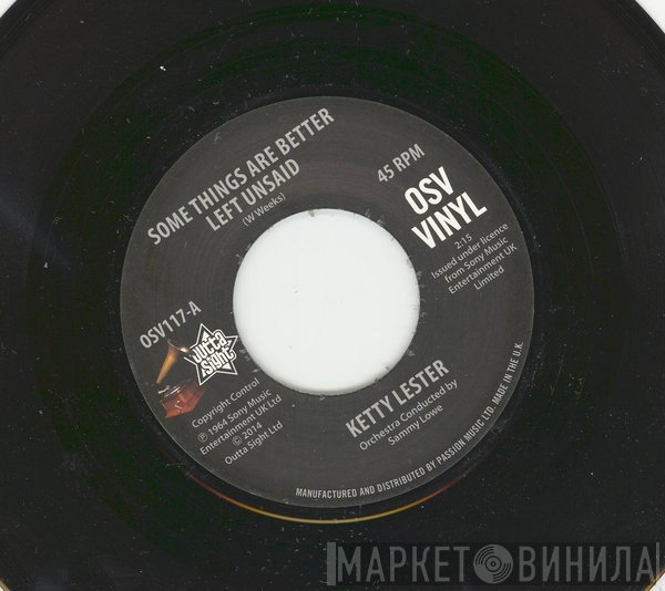 Ketty Lester - Some Things Are Better Left Unsaid / Please Don't Cry Anymore