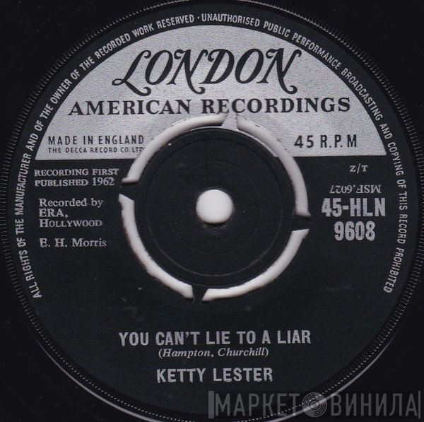 Ketty Lester - You Can't Lie To A Liar