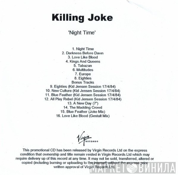 Killing Joke  - Night Time