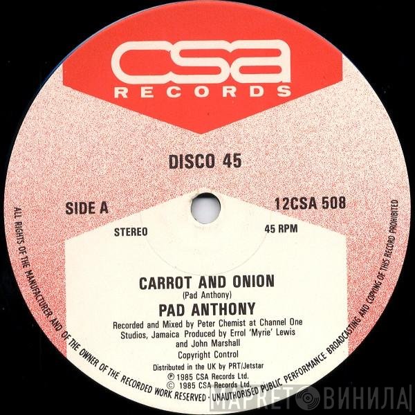 King Everald, Pad Anthony - Carrot And Onion / Ebony Eyes