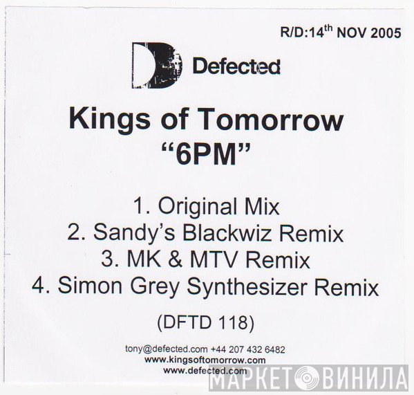 Kings Of Tomorrow  - 6PM