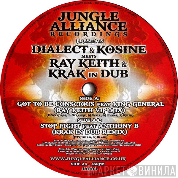 Kosine &amp; Dialect, Ray Keith, Krak In Dub - Got To Be Conscious / Stop Fight