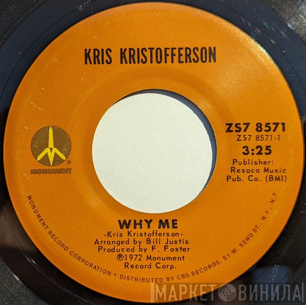 Kris Kristofferson  - Why Me / Help Me