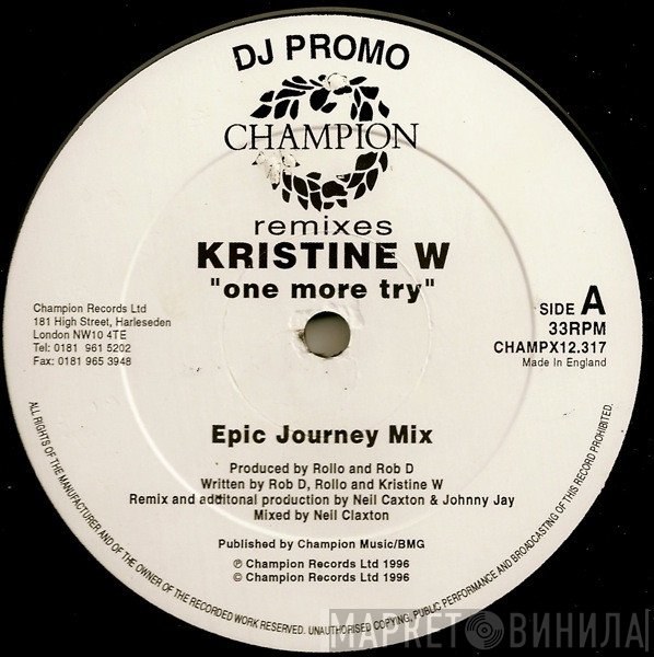 Kristine W - One More Try  (Remixes)