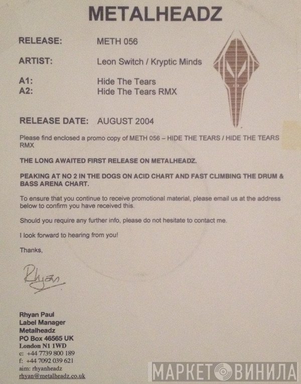 Kryptic Minds & Leon Switch - Hide The Tears