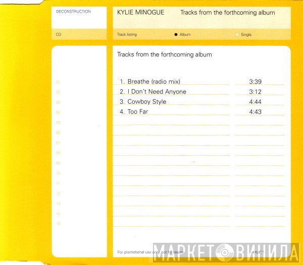 Kylie Minogue - Tracks From The Forthcoming Album