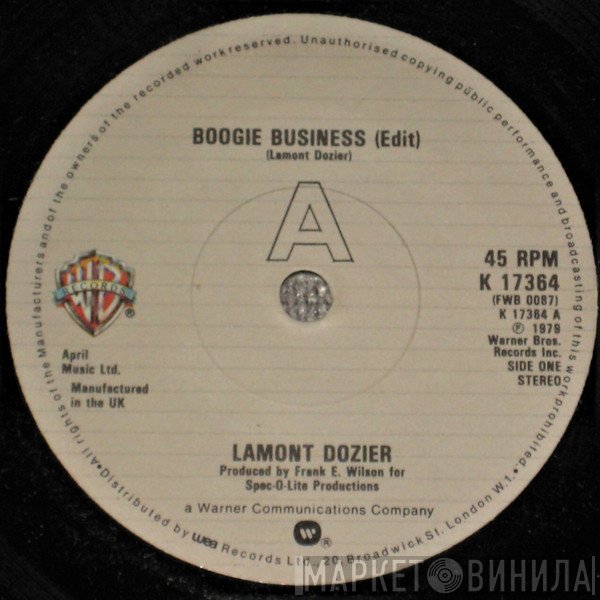 Lamont Dozier - Boogie Business (Edit)
