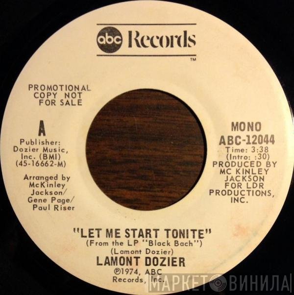 Lamont Dozier - Let Me Start Tonite