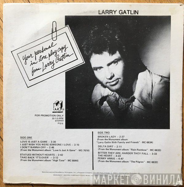Larry Gatlin - Your Personal In Store Play Copy From Larry Gatlin