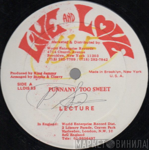 Lecturer, Anthony Malvo - Punnany Too Sweet / How Glad I Am