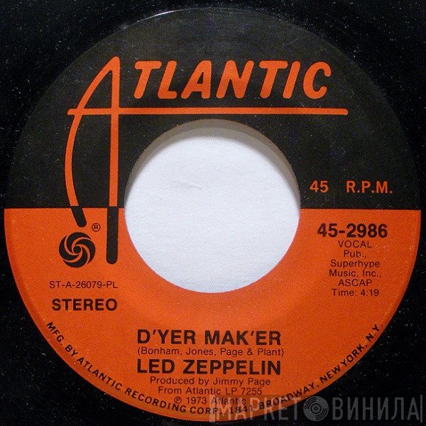 Led Zeppelin - D'yer Mak'er / The Crunge