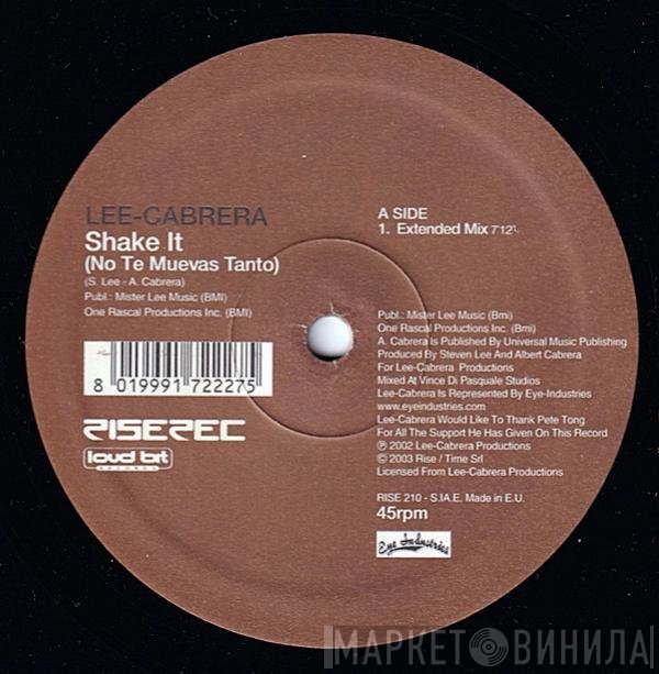 Lee-Cabrera - Shake It (No Te Muevas Tanto)