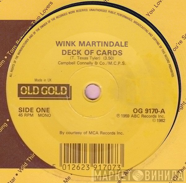 Lee Marvin, Wink Martindale - Deck Of Cards / Wand'rin Star