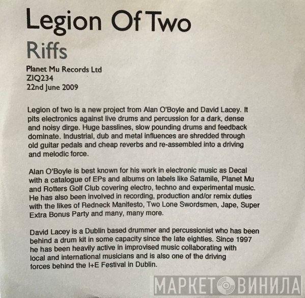 Legion Of Two  - Riffs