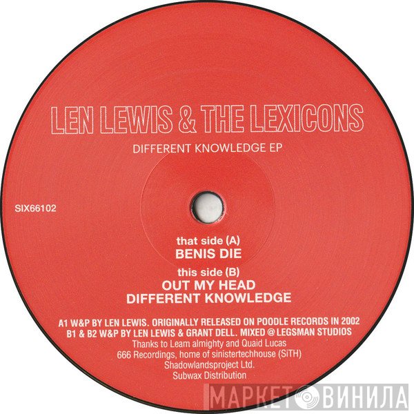 Len Lewis, The Lexicons  - Different Knowledge EP