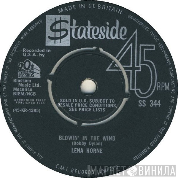 Lena Horne  - Blowin' In The Wind
