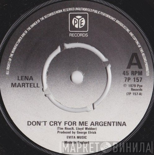 Lena Martell - Don't Cry For Me Argentina