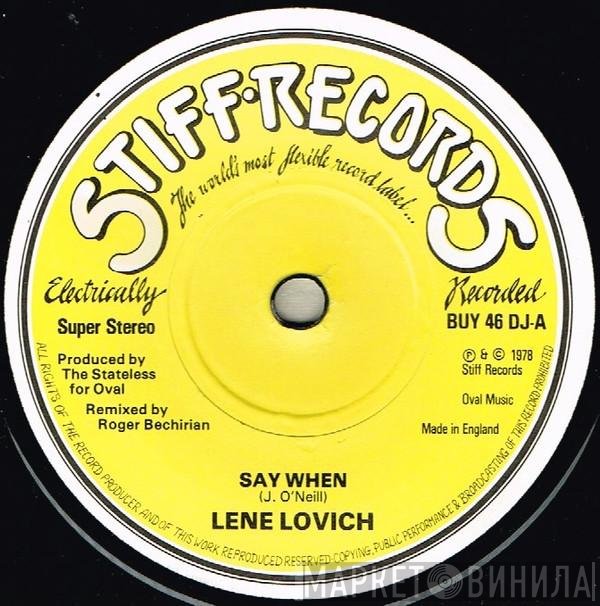 Lene Lovich  - Say When