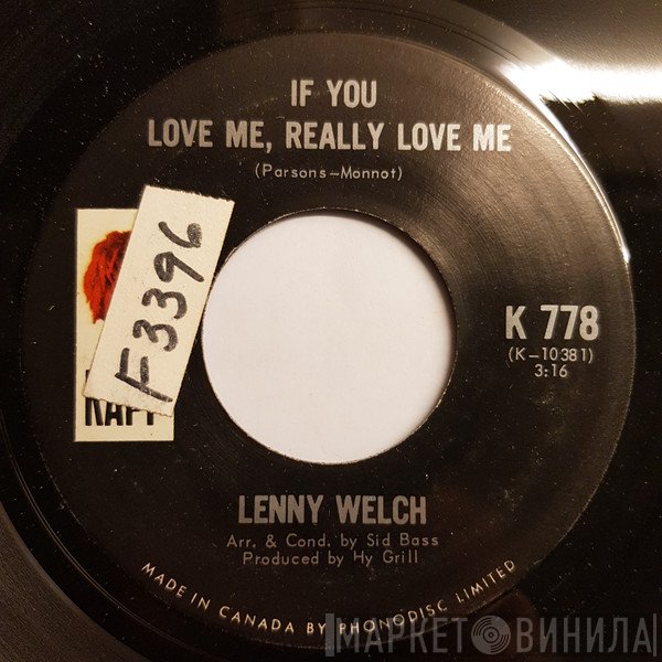 Lenny Welch - If You Love Me, Really Love Me / Once Before I Die