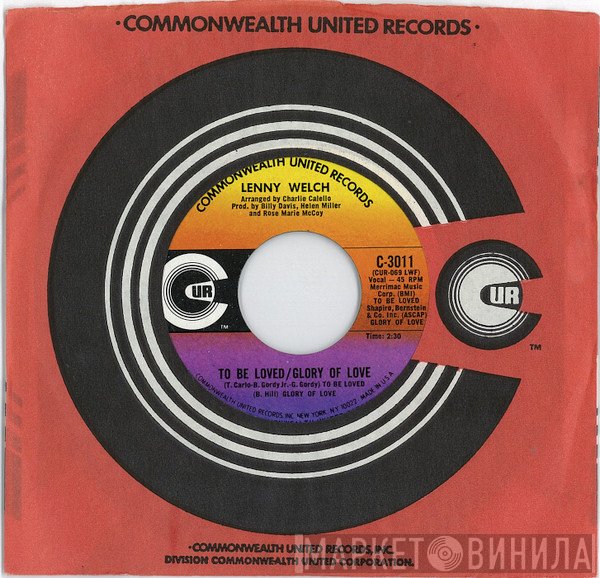 Lenny Welch - My Heart Won't Let Me