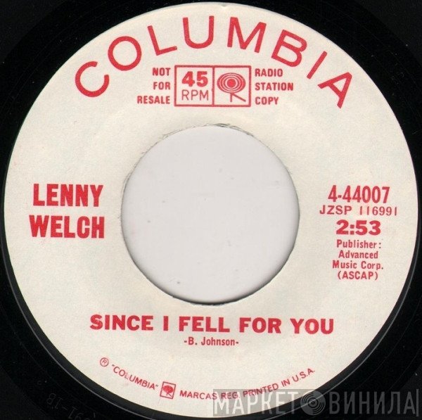 Lenny Welch - Since I Fell For You / A Taste Of Honey