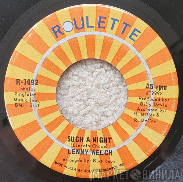 Lenny Welch - Such A Night / I'm Sorry