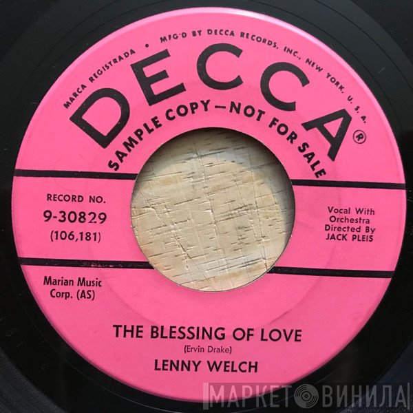 Lenny Welch - The Blessing Of Love / The Last Star Of Evening