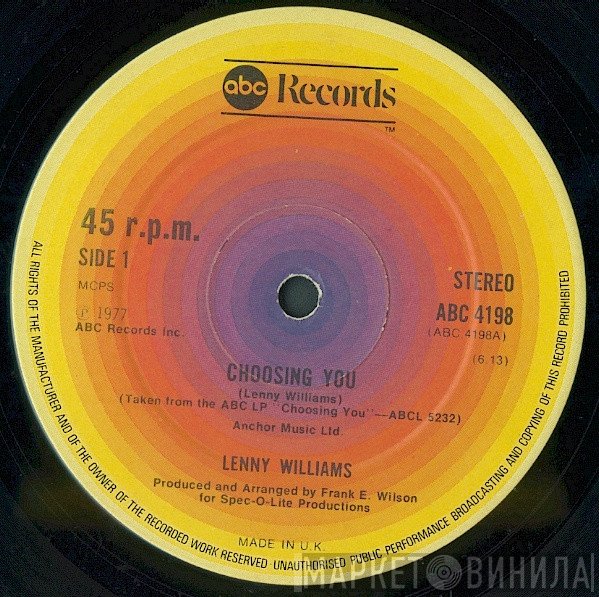 Lenny Williams - Choosing You / Trust In Me