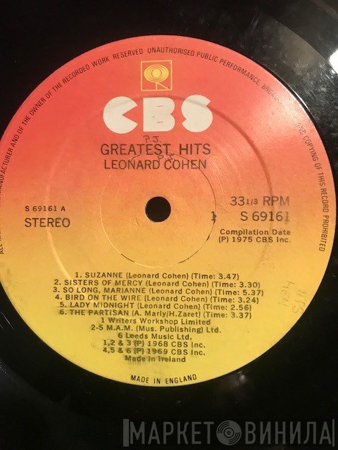 Leonard Cohen  - Greatest Hits