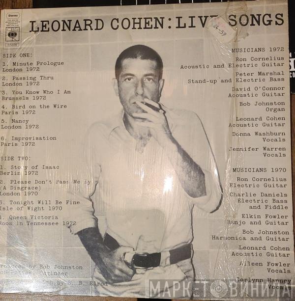 Leonard Cohen - Live Songs